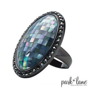 Mother of Pearl and Hematite Crystals Ring - Park Lane Jewelry